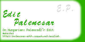 edit palencsar business card
